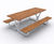 Hallon Picnic Table - outdoor pine bench with metal frame 7