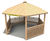Hexagonal timber shelters 2