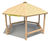 Hexagonal timber shelters 1