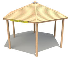 Hexagonal timber shelters