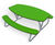 Linnea Picnic Table - green HPL outdoor table with metal frame 1