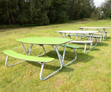Linnea Picnic Table - green HPL outdoor table with metal frame - on this page