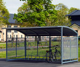 Bicycle Shelter Nova - galvanized steel outdoor bike storage shelter - on this page
