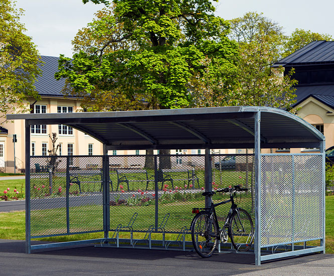 Bicycle Shelter Nova - galvanized steel outdoor bike storage shelter
