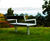 Pixbo Park Bench - black metal outdoor bench with backrest and armrests 4