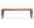 Rox Bench - outdoor pine and metal freestanding park bench 6
