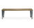 Rox Bench - outdoor pine and metal freestanding park bench 8