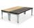 Rox Bench - outdoor pine and metal freestanding park bench 4