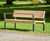 Rosenlund Park Bench - grey wood and metal outdoor seating with arms 5