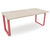 Rosenlund Wide Table - outdoor pine and steel park dining table 1