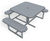 Skagen Picnic Table - grey HPL wheelchair accessible outdoor table 1