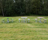 Skagen Picnic Table - grey HPL wheelchair accessible outdoor table - on this page