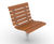 Sofiero Chair - outdoor hardwood spinning park bench with metal base 4