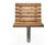 Sofiero Chair - outdoor hardwood spinning park bench with metal base 1