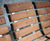 Sofiero Chair - outdoor hardwood spinning park bench with metal base 3
