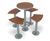 Sofiero Bar Furniture Set - wood and metal outdoor bar table and stools 5