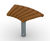 Sofiero Curved Bench 45° modular outdoor seating 1