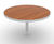 Sofiero Round Table - outdoor wood and metal table for public spaces 3