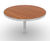 Sofiero Round Table - outdoor wood and metal table for public spaces 7