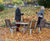 Sofiero Round Table - outdoor wood and metal table for public spaces 1