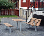 Table Sofiero - hardwood outdoor table with galvanized frame