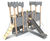 Castle-themed timber play towers 4