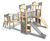 Castle-themed timber play towers 7