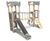 Castle-themed timber play towers 3