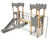 Castle-themed timber play towers 2