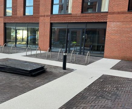 New surfacing transforms pedestrian areas at Fusion Point, Cardiff