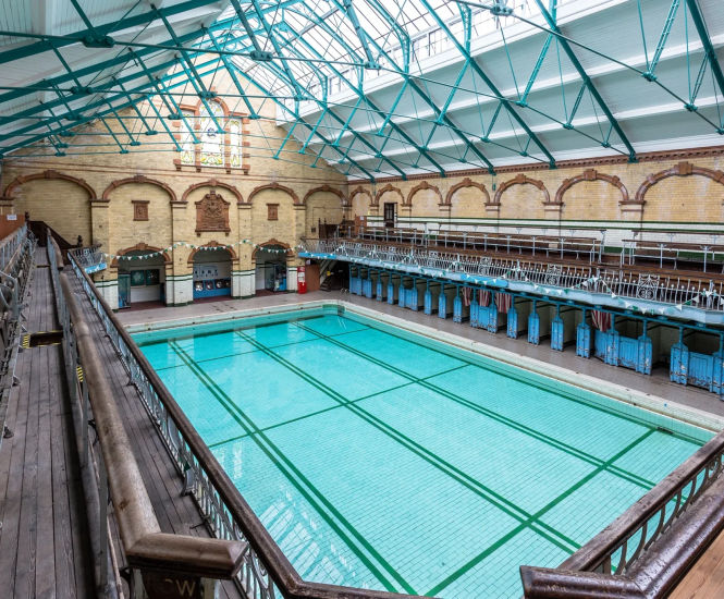 Roof glazing replacement - Victoria Baths, Manchester