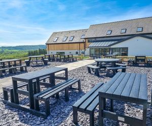 Recycled plastic picnic tables and benches for caravan park