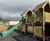 Standard Double Tower (K-72) - timber playground climbing frame for parks 2