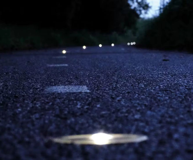 Solar Eye in-ground lighting illuminates cycle paths in The Netherlands