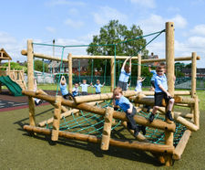Prometheus - timber and rope adventure play climbing frame