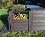 Solid heavy-duty recycled plastic modular garden compost bin