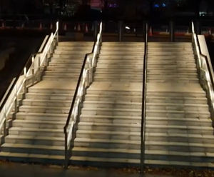ASF bespoke illuminated handrail - One City Square, Bradford
