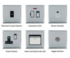 Linea-Scala - modern switches and sockets, step edged frames