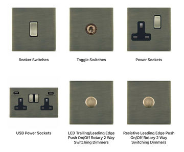 Sheer CFX - flat plate switches and sockets with integral gasket