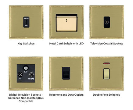 Linea-Georgian - switches and sockets with rope-frame design