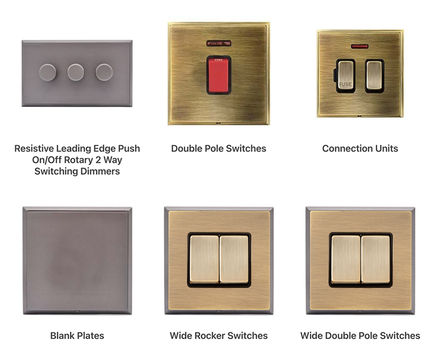 Linea-Tetra - stylish switches and sockets, 45° bevelled edge