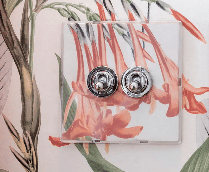 Clear decorative switches and sockets - The Waterside Inn
