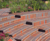 Clay quarry tiles used in garden renovation at Barbican Centre - on this page