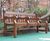 Westminster traditional hardwood seat with central arms - 1.95m 0