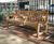 Westminster traditional hardwood seat with central arms - 1.95m 3