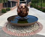 Illuminated sculptural water feature for entrance to 4* hotel
