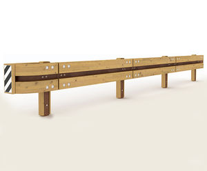 T50-01 Beaver timber energy-absorbing road barrier terminal