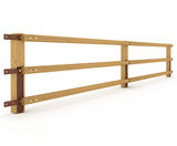 BPC01-01 3C timber and corten steel cycle path protection parapet - on this page