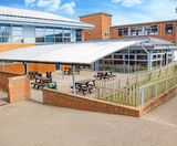 2-tier freestanding shelter for school's outdoor recreation area - on this page