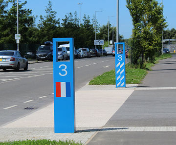 Bespoke bollards - Beaufort Road Boulevard, Wirral Waters